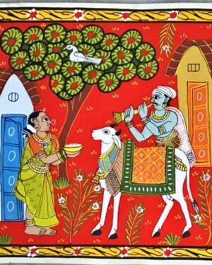 Village Story Cheriyal Scroll Painting Rakesh 08