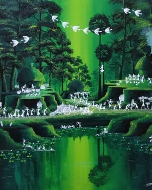 A Dream Village - Warli art - Krushna - 06