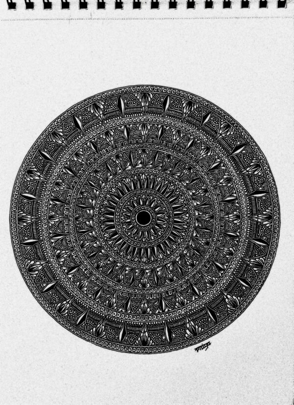 PATTERN MANDALA#20-MANDALA ART-(27.5x21cms-A4 paper)