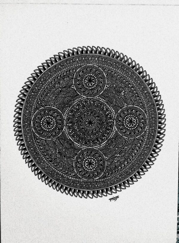 PATTERN MANDALA#22-MANDALA ART-(27.5x21cms-A4 paper)