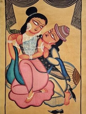 Kalighat painting - Momena Chitrakar - 07