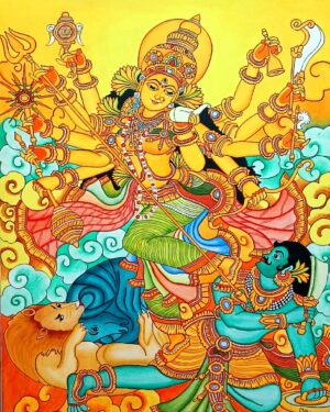 Goddess Durga - Kerala Mural - Mini Rastogi - 04