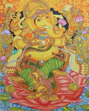 Lord Ganesha - Kerala Mural - Mini Rastogi - 09