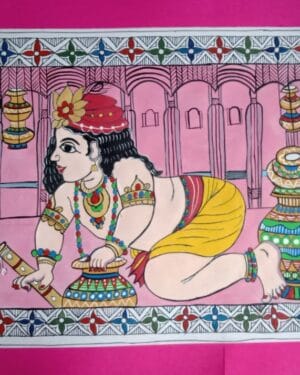 Bal Gopal - Madhubani painting - Santosh - 02