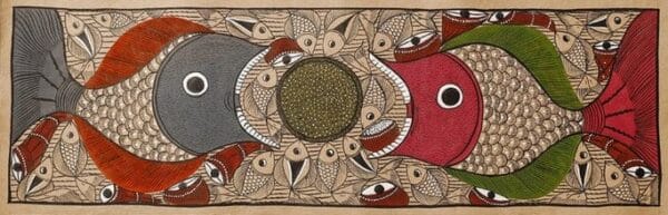 Fish Life - Patua/Pattachitra painting - Momena Chitrakar - 06