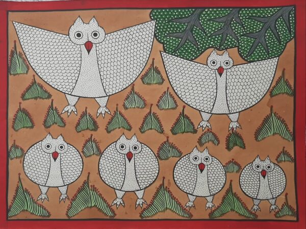 Bird Life - Patua/Pattachitra painting - Momena Chitrakar - 18