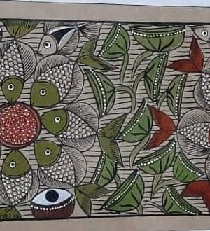 Fish Life - Patua/Pattachitra painting - Momena Chitrakar - 26