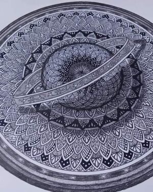 Saturn Planet Mandala painting - Snehlata - 17