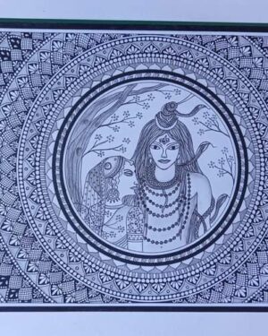 Lord Shiva with Parvati Mandala painting - Snehlata - 14