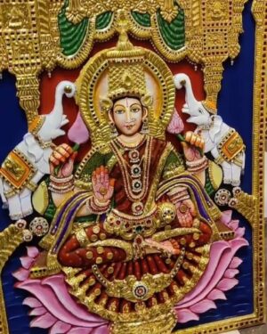 Maa Lakshmi Tanjore Painting Madhu Gupta 02