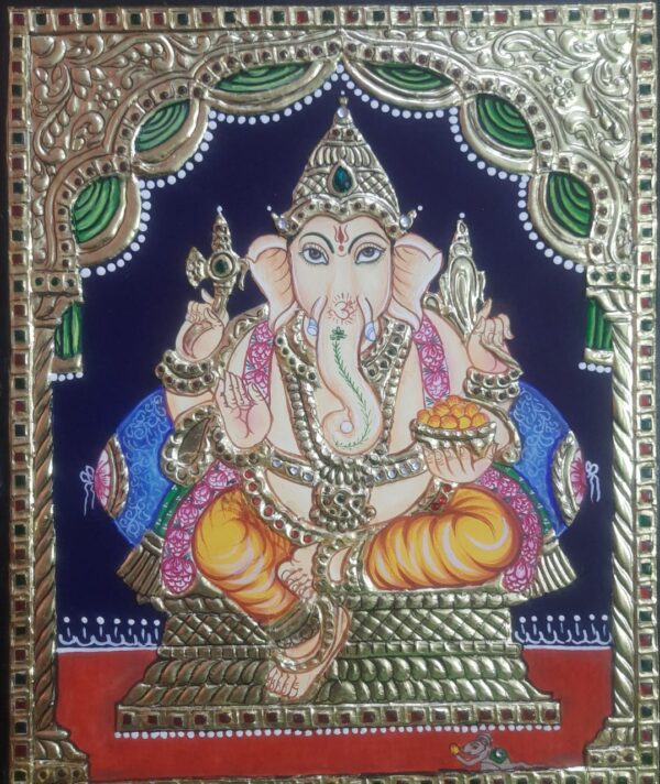 Ganesha Tanjore Painting Mahdu Gupta 04