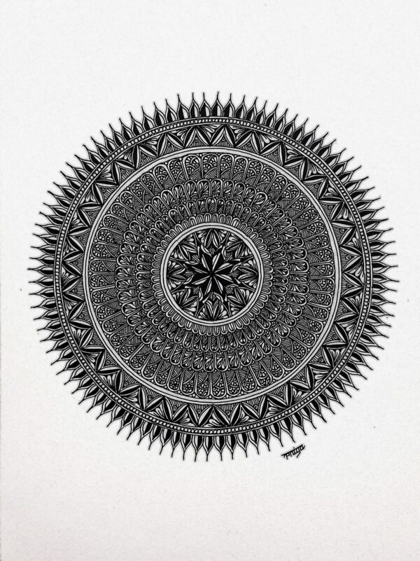 PATTERN MANDALA#26-MANDALA ART-(27.5x21cms-A4 paper)