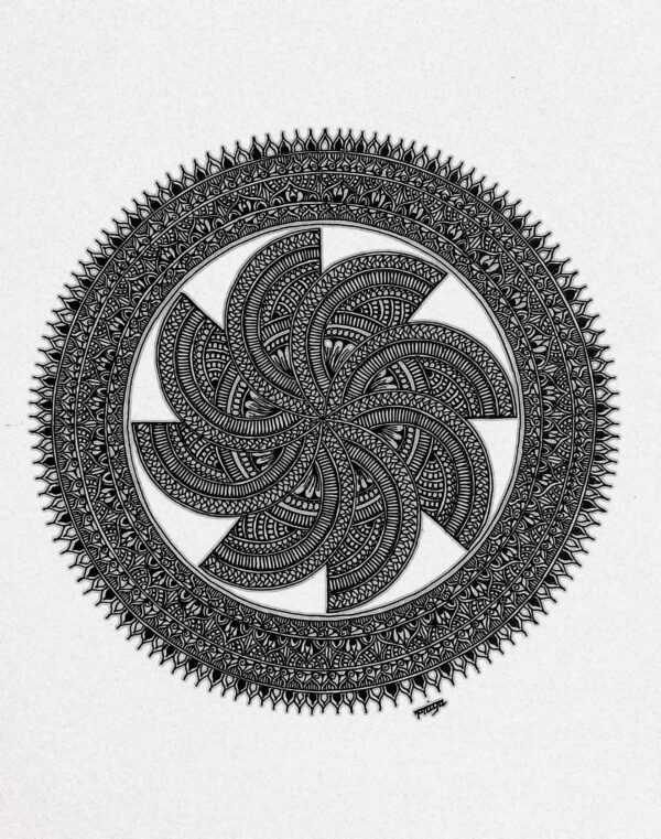 PATTERN MANDALA#29-MANDALA ART-(27.5x21cms-A4 paper)