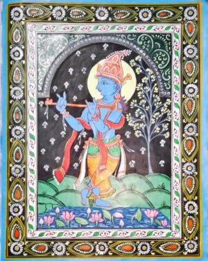 Krishna Pattachitra Painting Sukant 08