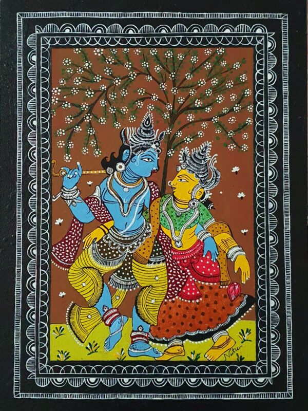 Pattachitra painting of Lord Krishna