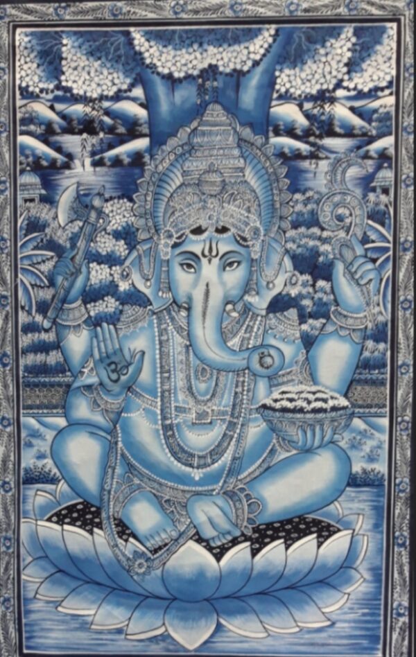 blue Ganesha,Ganesha painting ,hand painted