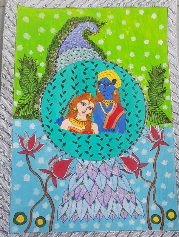 Radha Krishna - Indian Art - Kiruthika - 05