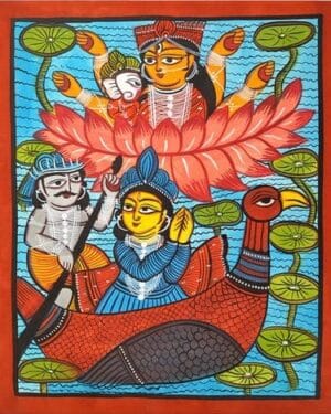 Kalighat painting - Momena Chitrakar - 25