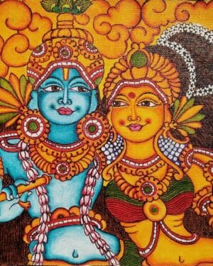 Radha Krishna - Kerala Mural painting - Shikha Jha - 09