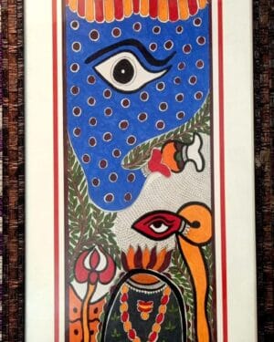 Ganesh and Shivling - Madhubani painting - Archana Jha - 03