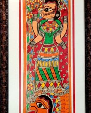 Maa Durga - Madhubani painting - Archana Jha - 06