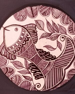 Fish - Madhubani painting - Naina Mishra - 02