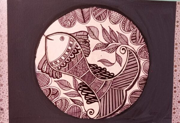 Fish - Madhubani painting - Naina Mishra - 02