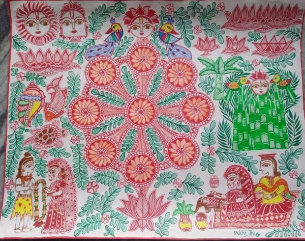 Kohbar - Madhubani painting - Shikha Jha - 05