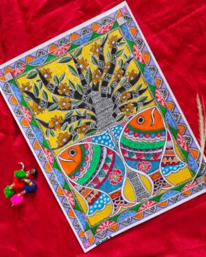 Machali ka Joda - Madhubani painting - Shrutee - 02