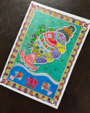 Mastyashankh - Madhubani painting - Shrutee - 07