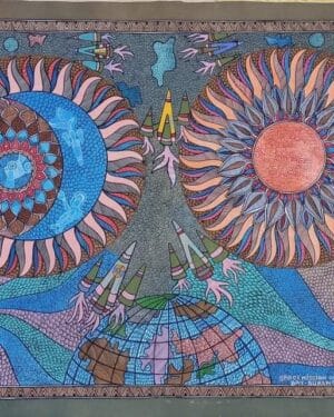 Space Mission - Mithila art - Surendra paswan - 0