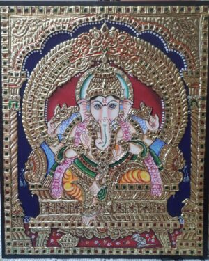 Ganeshji - Tanjore painting - Madhu Gupta - 11