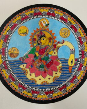 Maa Saraswathi Eshita Madhubani Godna 08