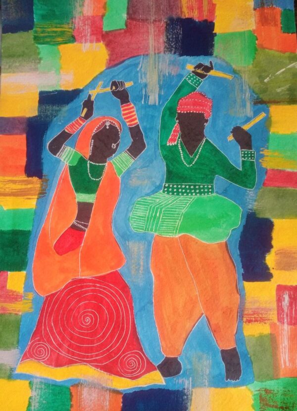 Garba dancers painting