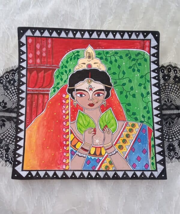 Mithila Madhubani art (29×27cm)