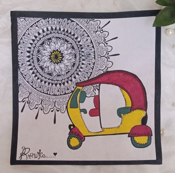 Mandala rickshaw (23×23cm)