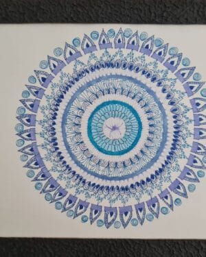 Turquoise Mandala - Mandala painting - Kamlesh - 02