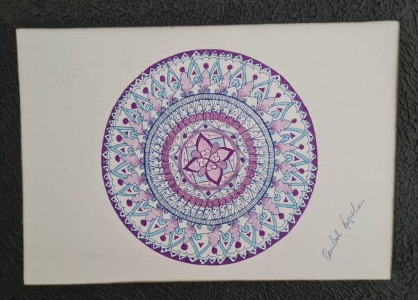 Amethyst Mandala - Mandala painting - Kamlesh - 05