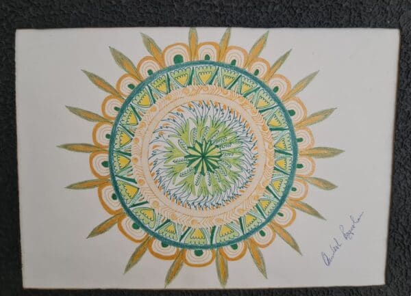 Green Opal Mandala - Mandala painting - Kamlesh - 06