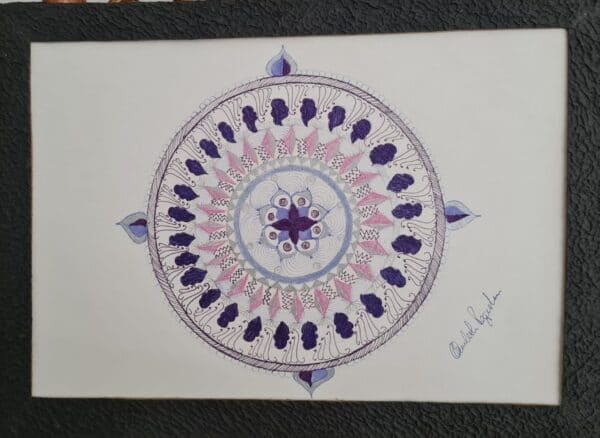 Clear Quartz Mandala - Mandala painting - Kamlesh - 07