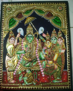 Ramar Pattaabiskam - Tanjore painting - Vennila - 12