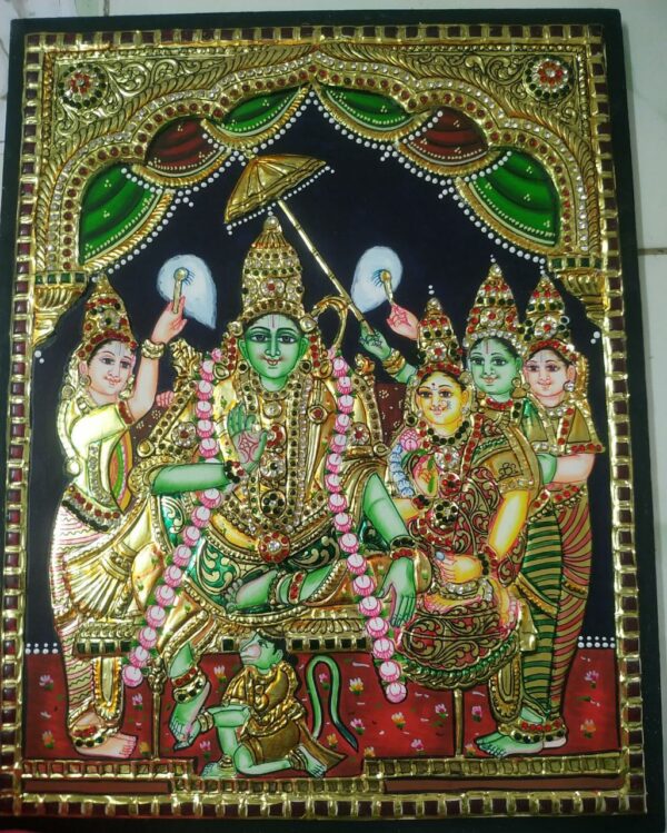 Ramar Pattaabiskam - Tanjore painting - Vennila - 12