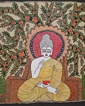 Buddha - Madhubani painting - Urmila Devi