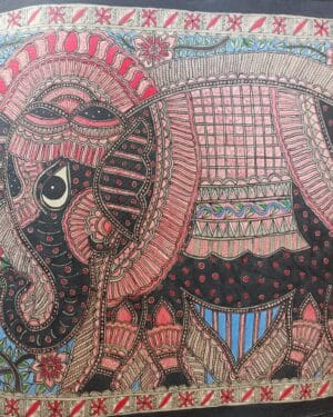 Haathi - Madhubani painting - Urmila Devi