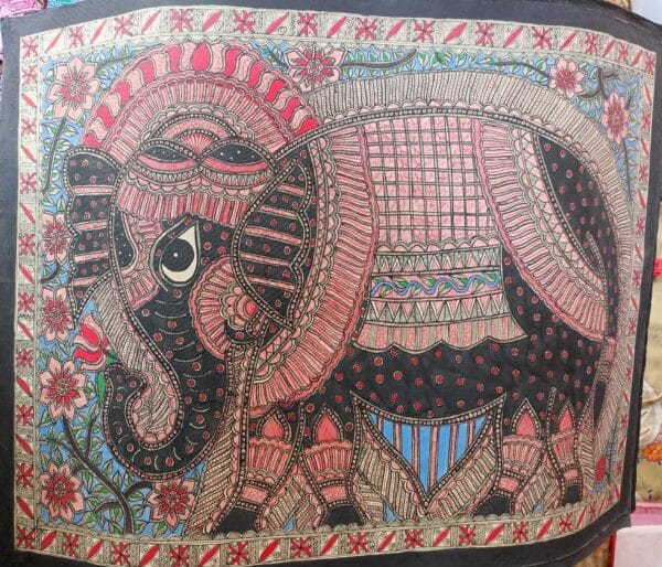 Haathi - Madhubani painting - Urmila Devi