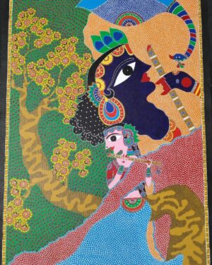 Radha Krishna - Madhubani painting - Renu Singh