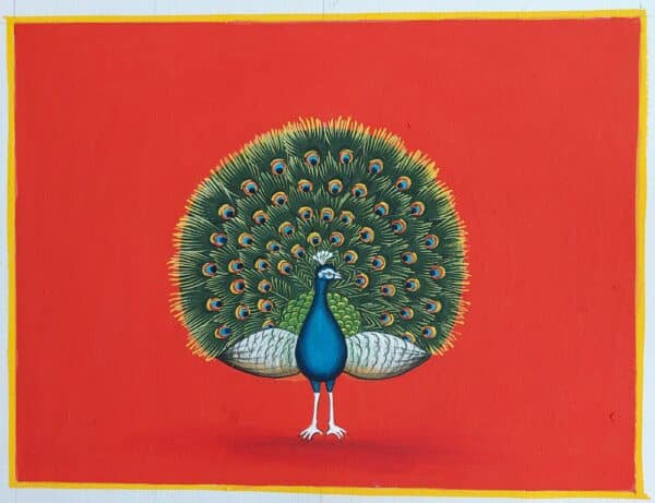 Pichwai peacock