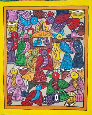 Bird Marriage - Patua painting - Manimala Chitrakar - 04Bird Marriage - Patua painting - Manimala Chitrakar - 04