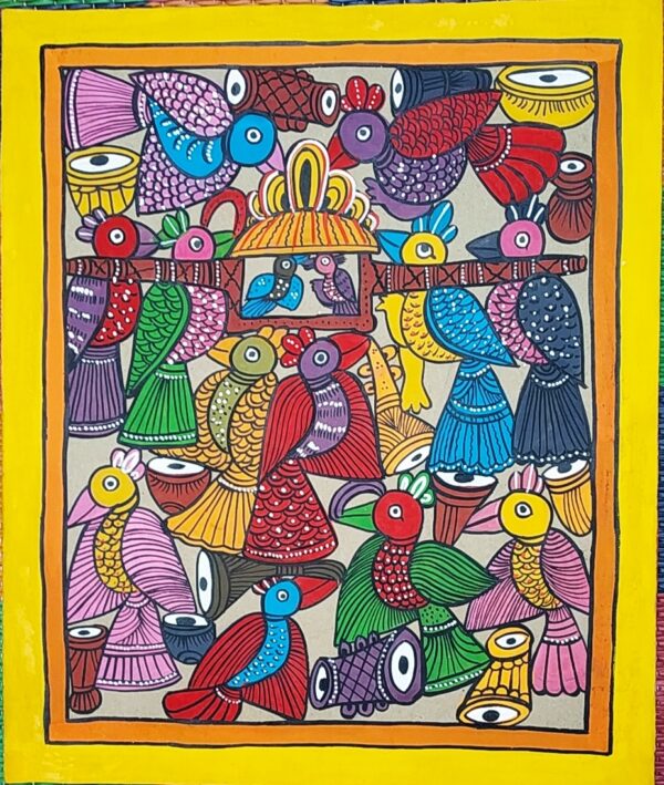 Bird Marriage - Patua painting - Manimala Chitrakar - 04