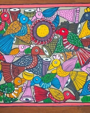 Bird Marriage - Patua painting - Manimala Chitrakar - 05